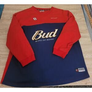 Dale Earnhardt Jr 8 BUD King of Beers Sweatshirt MENS 2XL  Red Chase Red Blue